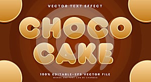 Choco Cake editable text effect template