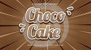 Choco Cake Editable Text Effect Template