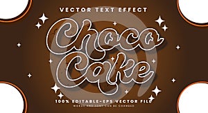 Choco Cake editable text effect Template