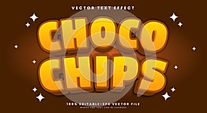 Choco Chips 3d Editable Text effect template