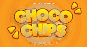 Choco Chips editable text effect template