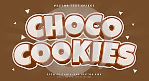 Choco Cookies 3D editable text effect