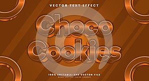 Choco Cookies editable text effect Template