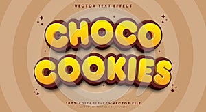 Choco Cookies Editable Text Effect Template