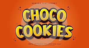Choco Cookies editable text effect Template