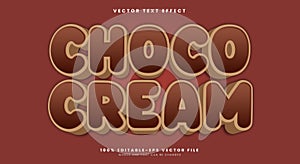 Choco Cream 3d editable text effect template