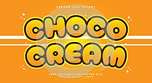 Choco Cream 3d editable Text Effect Template