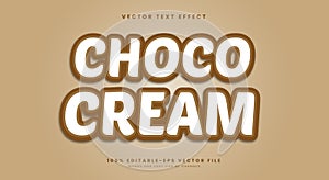 Choco Cream 3D editable text effect Template