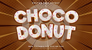 Choco Donut 3d editable text effect