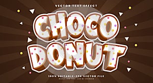 Choco donut editable text effect Template