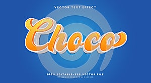 Choco editable text effect template