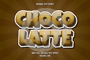 Choco latte editable text effect comic style