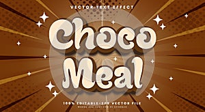 Choco Meal editable text effect template