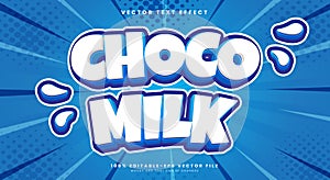 Choco Milk 3d editable text effect