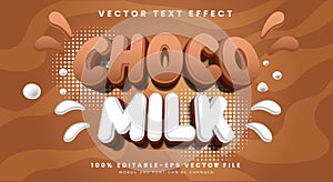 Choco Milk editable text effect Template