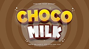 Choco Milk editable text effect Template
