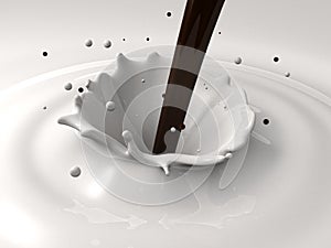 Choco milk splash