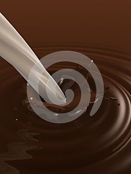 Choco milk splash