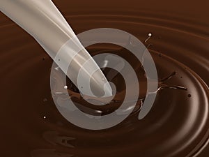 Choco milk splash