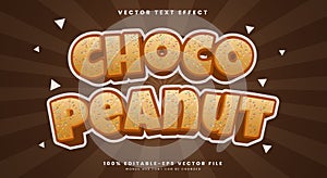 Choco Peanut 3d editable text effect Template