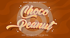 Choco Peanut editable text effect template