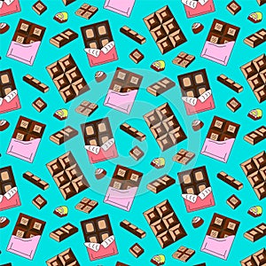 Chocolate Abstract Seamless Pattern Illustration Vector for Kitchen Kids Illustrations