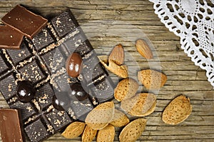 Chocolate with almonds