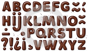 Chocolate Alphabet Letters with diacritic mark
