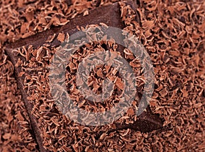 Chocolate grate dark  background.