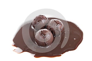 Schokolade kugel flüssig Schokolade 