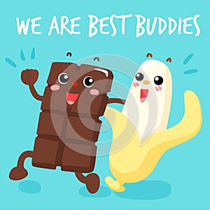 Chocolate and banana are best buddies