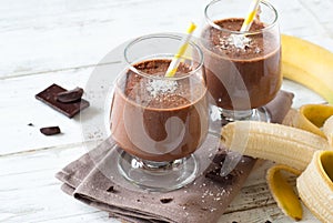 Chocolate banana smoothie