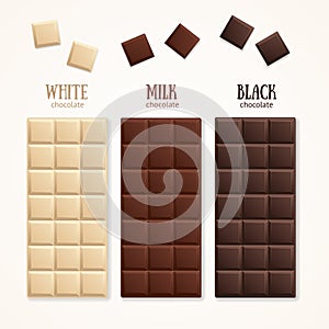 Chocolate Bar Blank. Vector