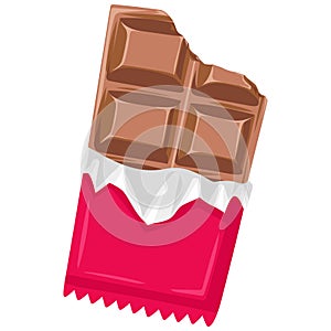 Chocolate Bar Candy Illustration Vector