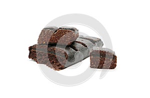 Chocolate bar Hematogen sweet food isolated on white background