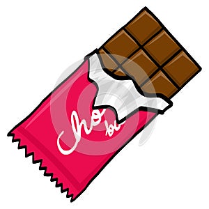 Chocolate Bar Illustration Icon Vector