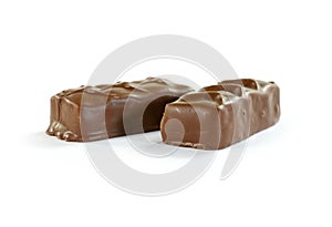 Chocolate bar - isolated on white background.