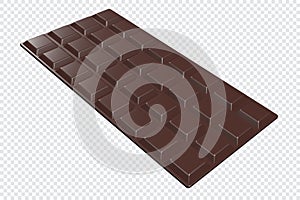 Chocolate bar. Milk chocolate bar. Chocolate icon. 3D rendering