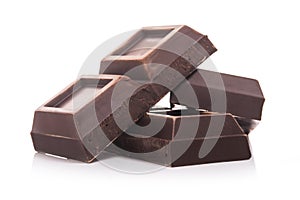 Chocolate bar stack isolated