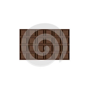 chocolate bar vector illustration dark chocolate on white background stock flat style