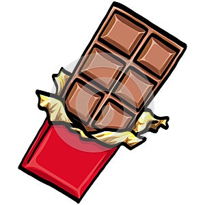 Chocolate Bar Vector Illustration Icon