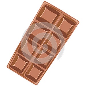 Chocolate Bar Vector Illustration Icon