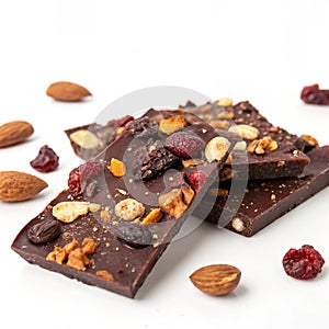 Chocolate bark isolated