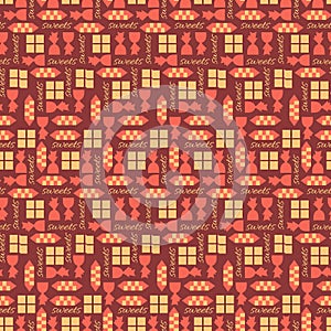 Chocolate bars seamless pattern
