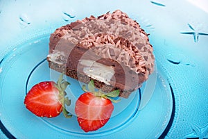 Chocolate bavarian cream cheesecake