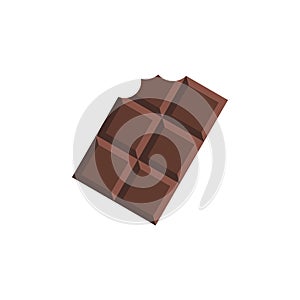chocolate bite design vector photo