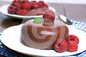 Chocolate blancmange