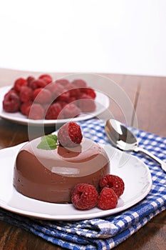 Chocolate blancmange