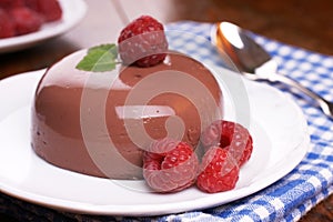 Chocolate blancmange