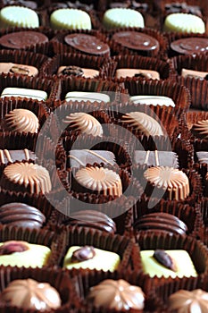 Chocolate bonbons background